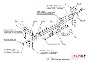 Tažné zařízení TOYOTA AVENSIS liftback (5dv.) & sedan (4dv.) T25